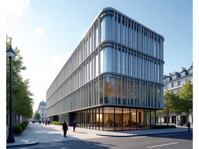 Façade moderne des bureaux de VigórMedics à Paris, avec une architecture élégante et des éléments de design innovants.