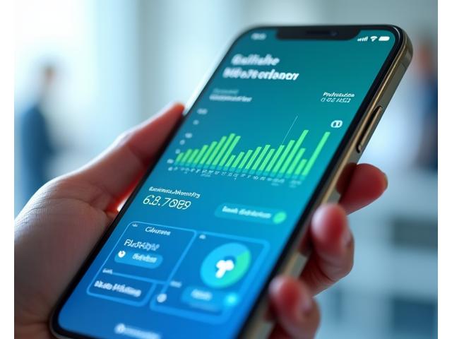 Interface d'application mobile affichant les niveaux de glycémie en temps réel et des alertes de prédiction.